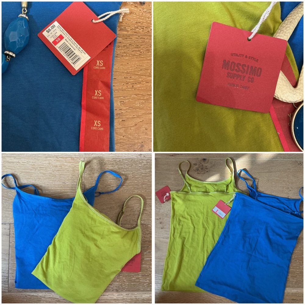 Mossimo Supply Co. Camisoles in Blue and Chartruse - Picture 2 of 3